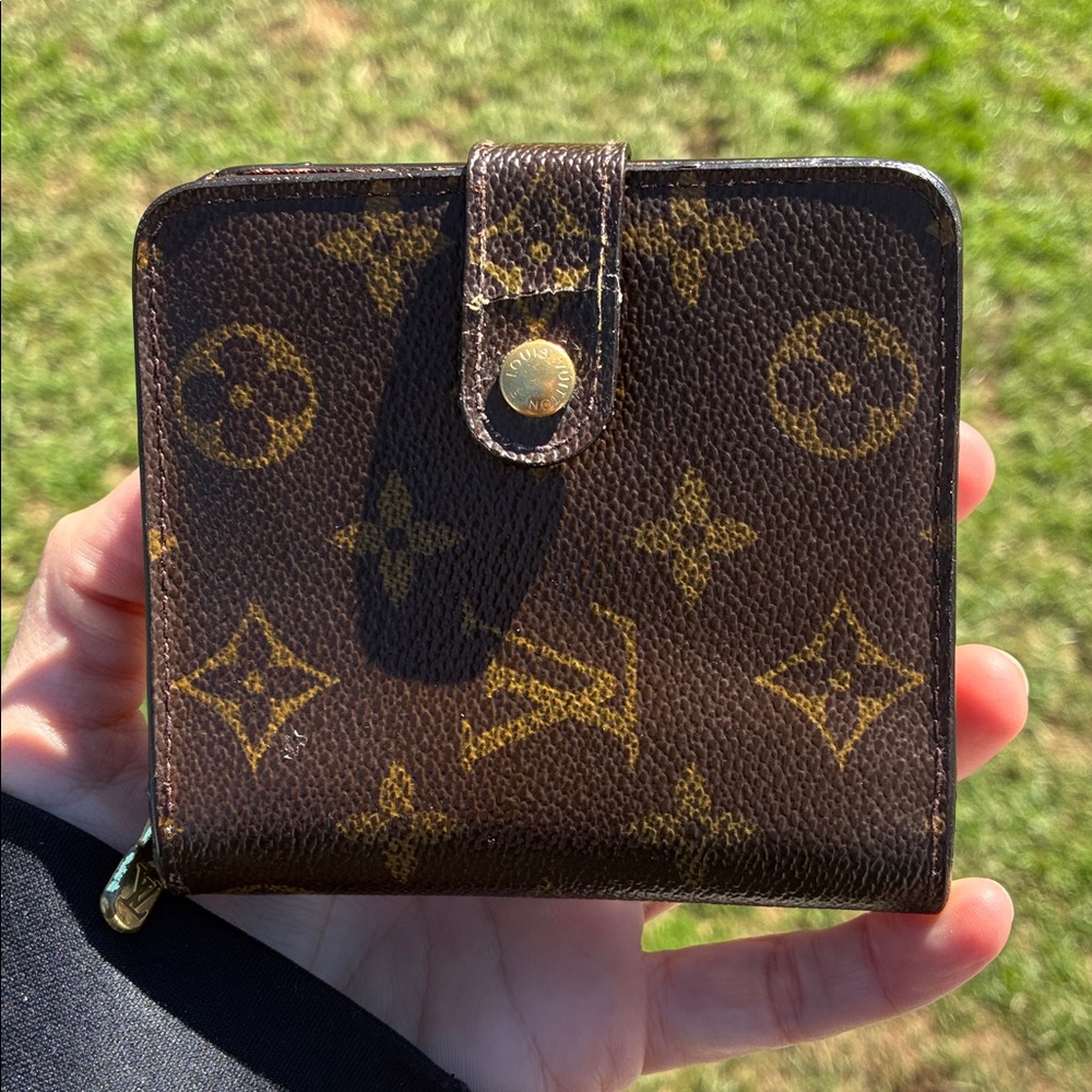Louis Vuitton Brown and Gold Monogram compact Wallet